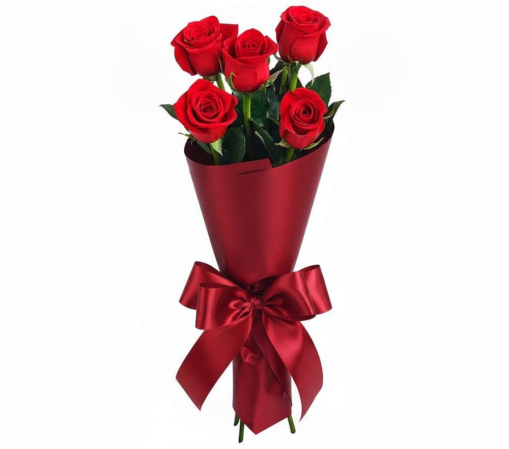 Букет 5 Красных роз Эдлесс Лав в Беседы