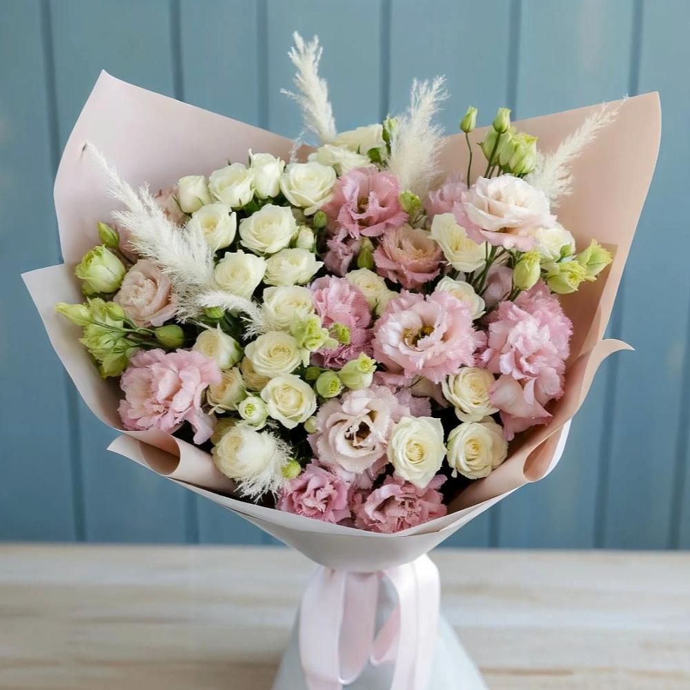 Букет цветов из: Альстромерии и Розы в Беседы