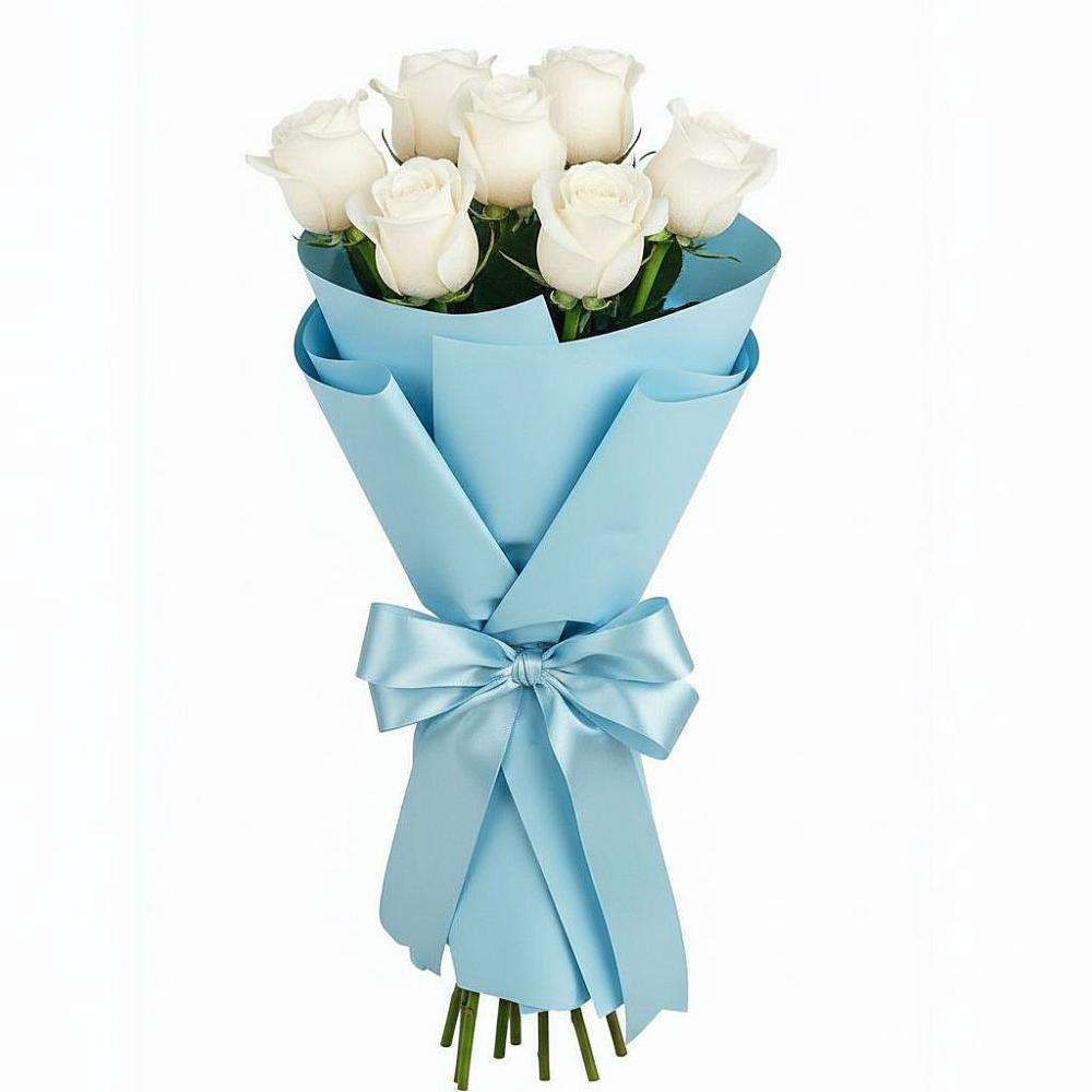 Букет 7 белых роз Проуд в Беседы