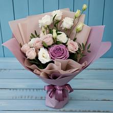 Букет цветов из:  Розы и Лизиантусы в Беседы