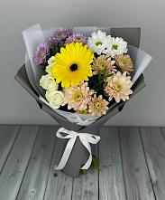 Букет цветов из:  Розы, Герберы и Хризантемы #REPLACE_PRED# Беседы