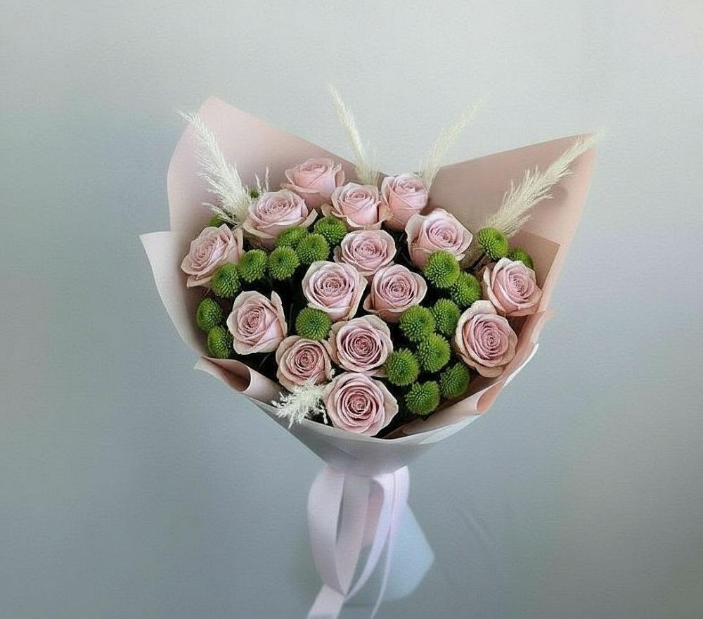 Букет цветов из: Розы и Хризантемы в Беседы