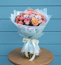 Букет цветов из:  Хризантемы и Розы в Беседы